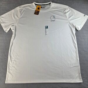 Carhartt Force Sun Defender T-Shirt Mens XL White NEW Relaxed Fit TK6163-M